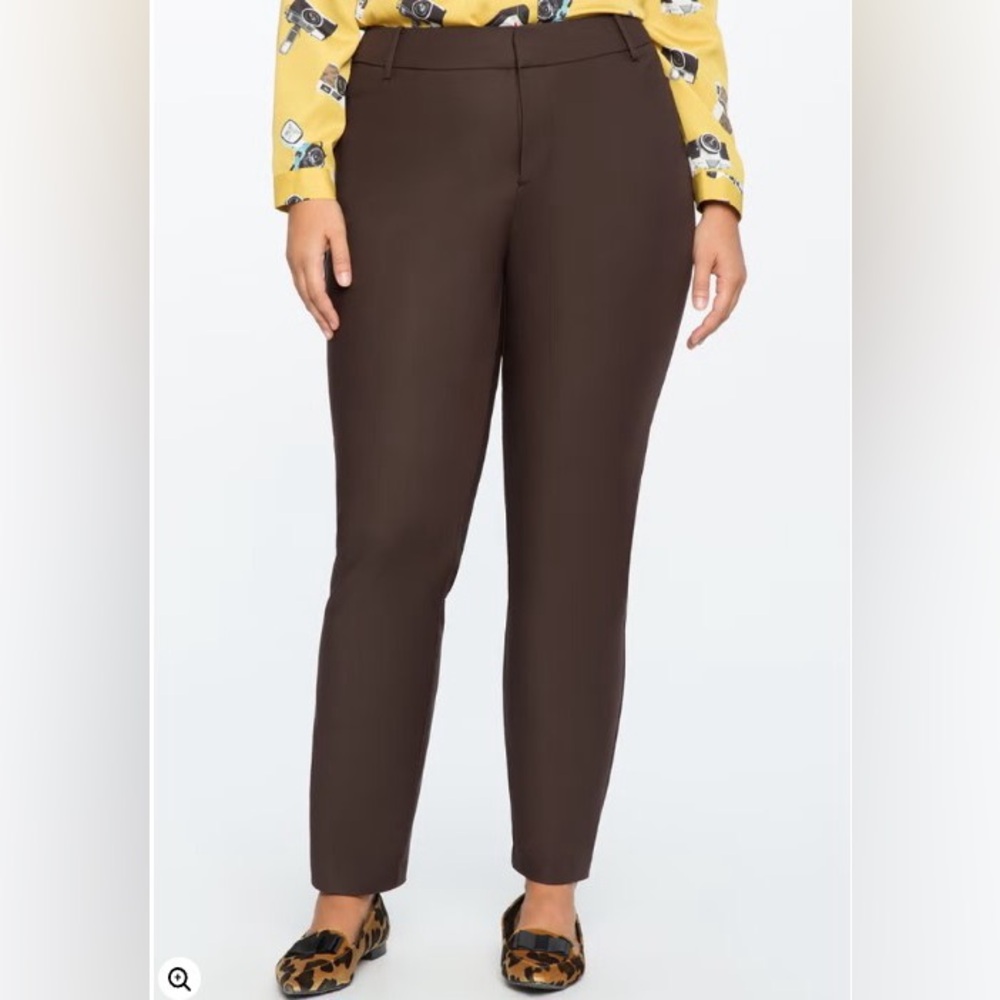 Eloquii Brown Women's Trousers